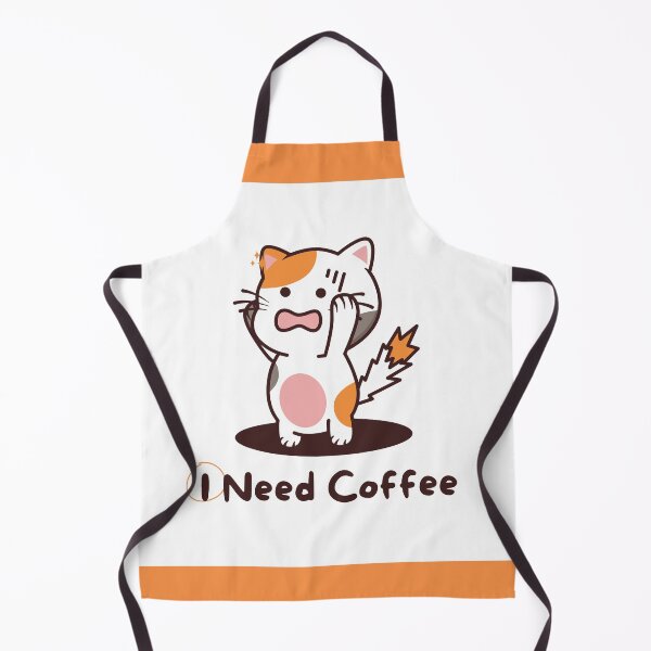 Item preview, I Need Coffee - Stressed Cute Cat designed and sold by MiaBellaGirl.