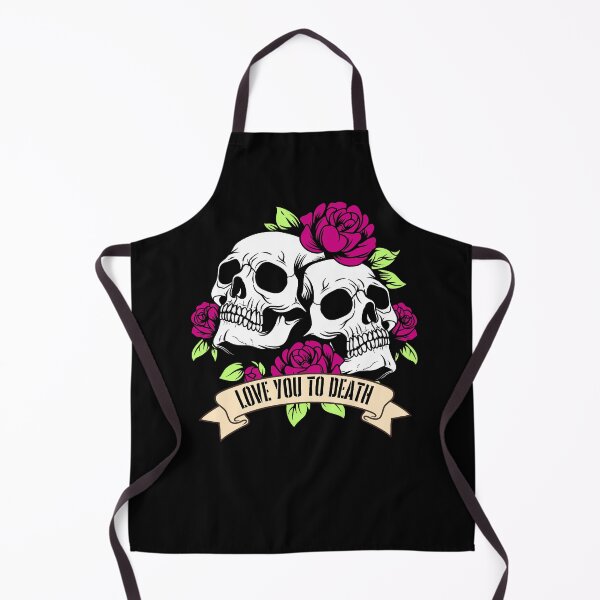 Item preview, Love You To Death Skulls And Roses Art Decal designed and sold by Side By Side Studio.