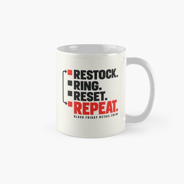 Item preview, Black Friday Retail Worker Shirt – Restock Ring Reset Repeat designed and sold by astersgraphics.