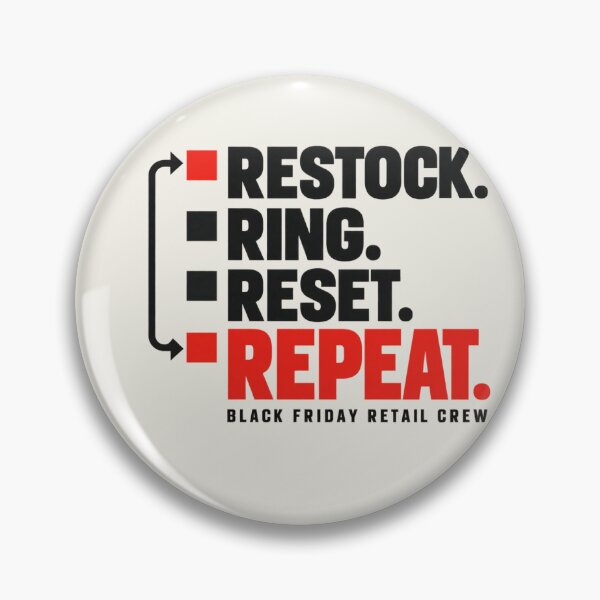 Item preview, Black Friday Retail Worker Shirt – Restock Ring Reset Repeat designed and sold by astersgraphics.