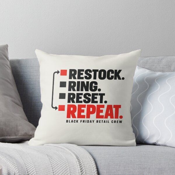 Item preview, Black Friday Retail Worker Shirt – Restock Ring Reset Repeat designed and sold by astersgraphics.