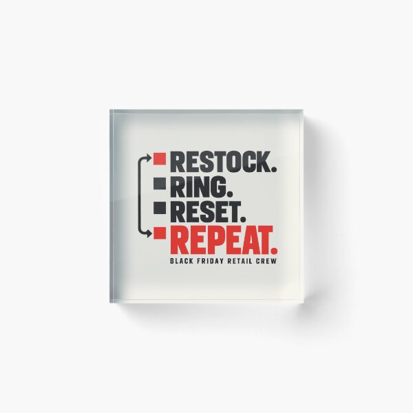 Item preview, Black Friday Retail Worker Shirt – Restock Ring Reset Repeat designed and sold by astersgraphics.