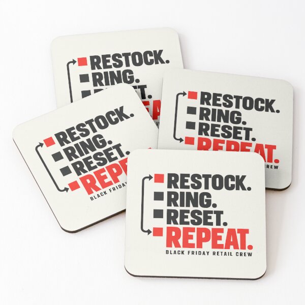 Item preview, Black Friday Retail Worker Shirt – Restock Ring Reset Repeat designed and sold by astersgraphics.