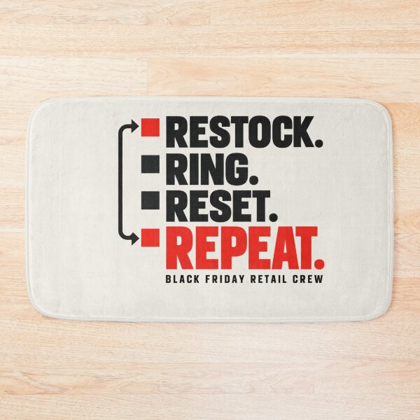 Item preview, Black Friday Retail Worker Shirt – Restock Ring Reset Repeat designed and sold by astersgraphics.
