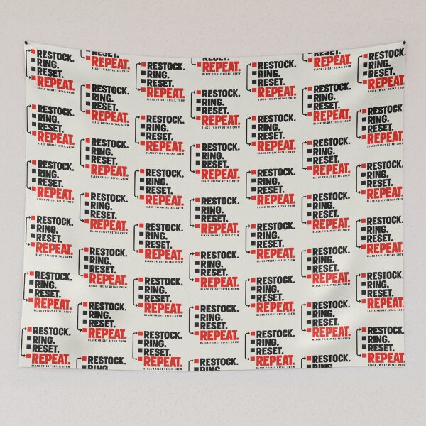Item preview, Black Friday Retail Worker Shirt – Restock Ring Reset Repeat designed and sold by astersgraphics.