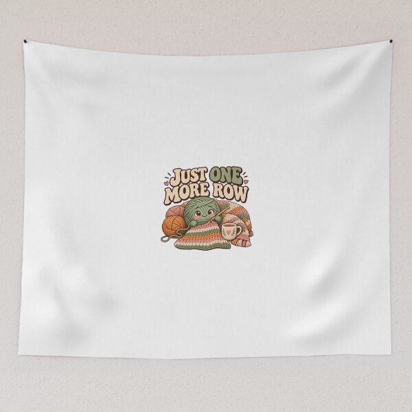Item preview, Just One More Row – Funny Crochet Lover Crafting Humor designed and sold by Print-Mingle01.