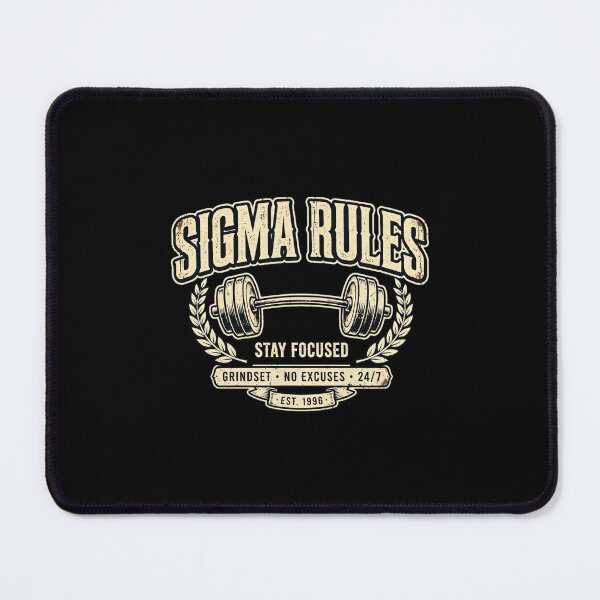 Item preview, Sigma Rules Stay Focused - Grindset No Excuses - Sigma Gym designed and sold by Vibe-Vary.
