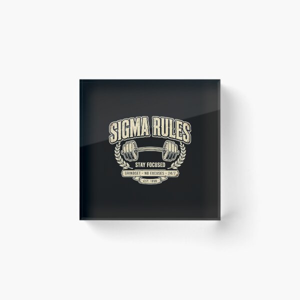 Item preview, Sigma Rules Stay Focused - Grindset No Excuses - Sigma Gym designed and sold by Vibe-Vary.