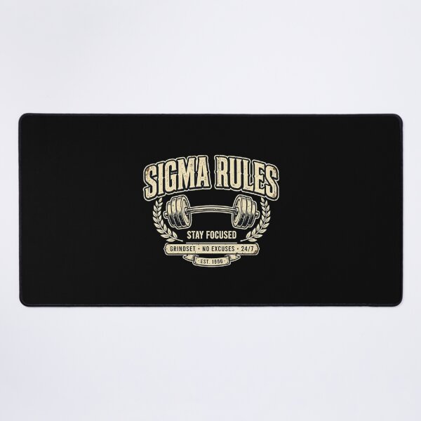 Item preview, Sigma Rules Stay Focused - Grindset No Excuses - Sigma Gym designed and sold by Vibe-Vary.