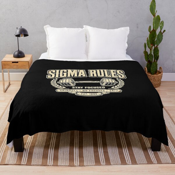 Item preview, Sigma Rules Stay Focused - Grindset No Excuses - Sigma Gym designed and sold by Vibe-Vary.
