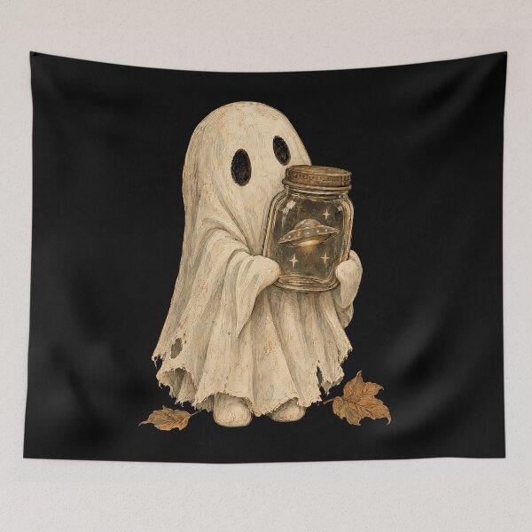 Item preview, Ghost and the Little UFO in a Bottle designed and sold by SignumShop.