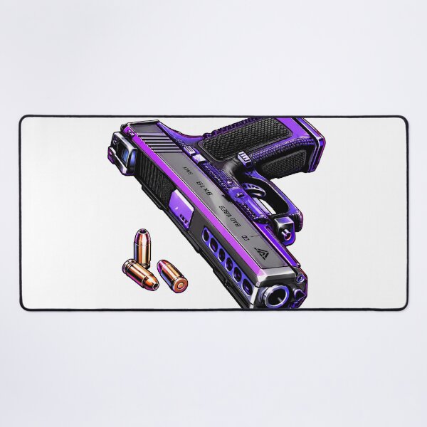 Item preview, Cyberpunk Neon Purple Pistol Bad Vibes Art designed and sold by Munib302.