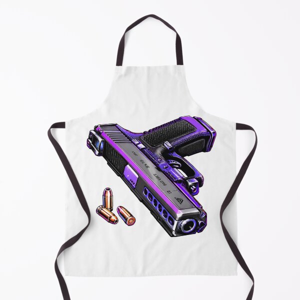 Item preview, Cyberpunk Neon Purple Pistol Bad Vibes Art designed and sold by Munib302.
