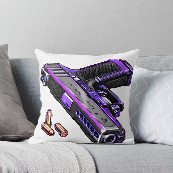 Item preview, Cyberpunk Neon Purple Pistol Bad Vibes Art designed and sold by Munib302.