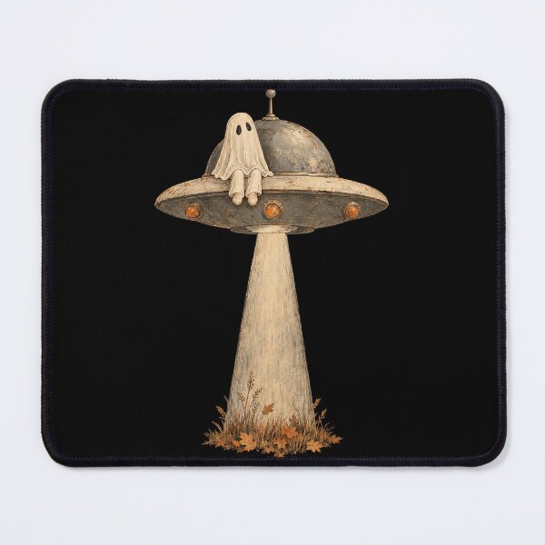 Item preview, Little Ghost Sitting on a Flying Saucer designed and sold by SignumShop.