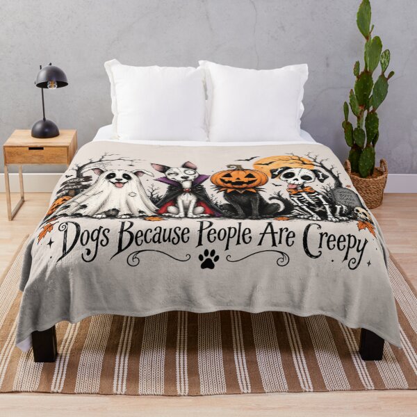 Item preview, Dogs Because People Are Creepy Halloween, Funny Dog, Spooky Dog Lover, Ghost Dog, Halloween Pet Gift designed and sold by Quiajia.