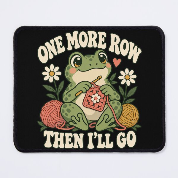 Item preview, One More Row Crochet Frog Funny Crocheter designed and sold by DreamyOne1.