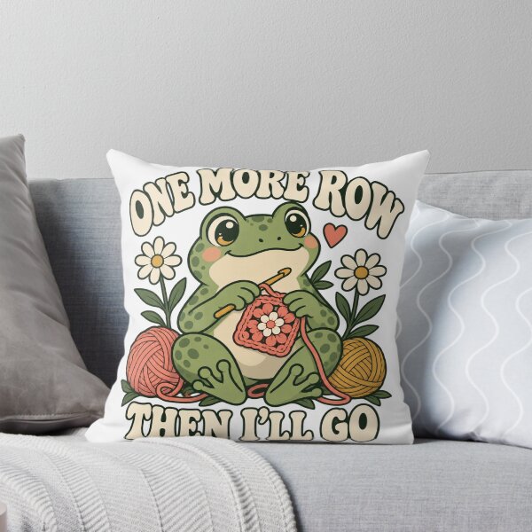 Item preview, One More Row Crochet Frog Funny Crocheter designed and sold by Yassin-04.