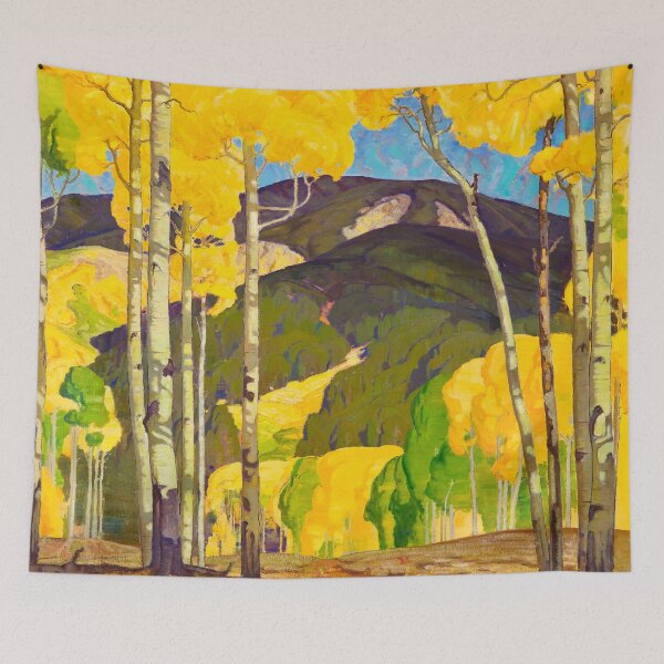 Item preview, In late September, American Southwest mountains, Albuquerque, Santa Fe, New Mexico autumn forest landscape by Carl Redin designed and sold by Jéanpaul  Ferro.