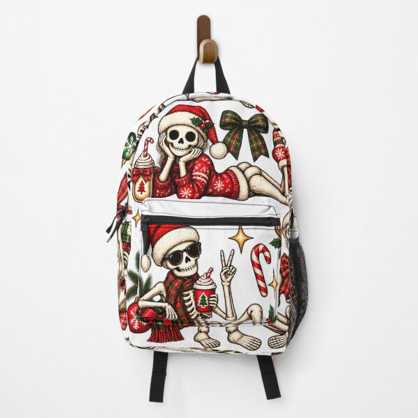 Item preview, Christmas Skeletons Squad Holiday Creepy Cute Pattern Art    designed and sold by DesignArtist.ia.