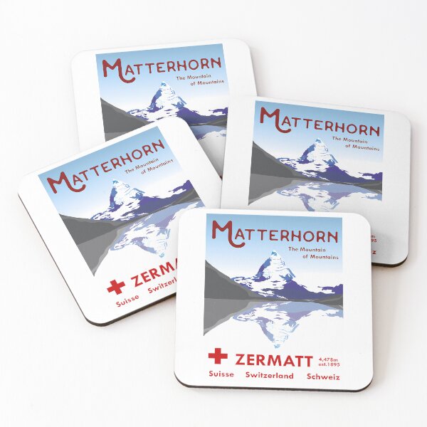 Item preview, Matterhorn Zermatt Switzerland Ski Poster designed and sold by flamesnejme.