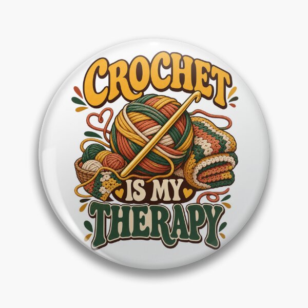 Item preview, Crochet Is My Therapy – Funny Yarn Lover Crafting Design designed and sold by Print-Mingle01.
