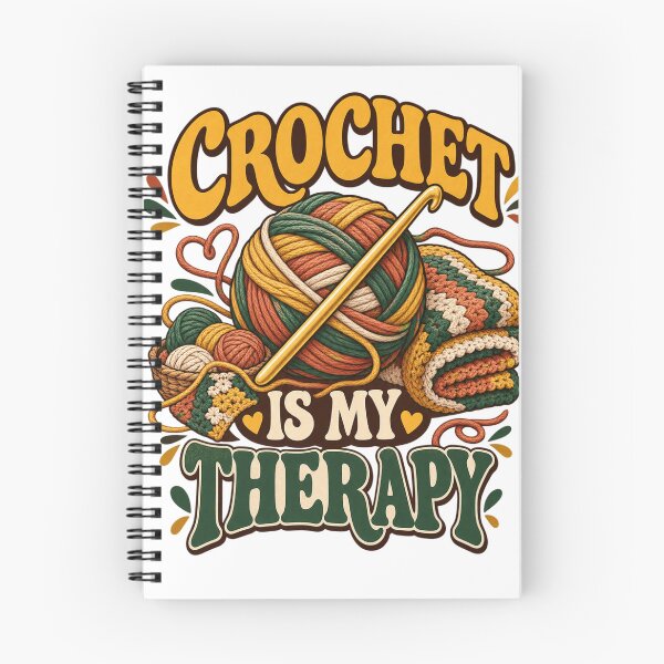Item preview, Crochet Is My Therapy – Funny Yarn Lover Crafting Design designed and sold by Print-Mingle01.