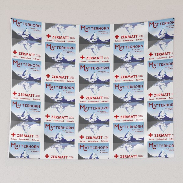 Item preview, Matterhorn Zermatt Switzerland Ski Poster designed and sold by flamesnejme.