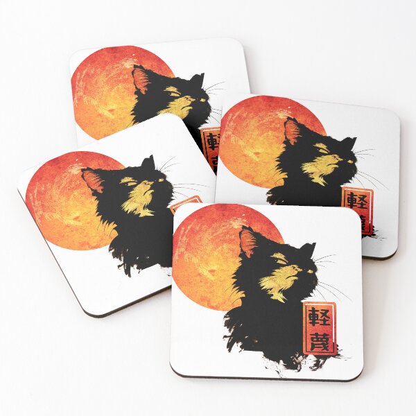 Item preview, The Audacious Cat – Japanese Ink Illustration designed and sold by AnmForge.