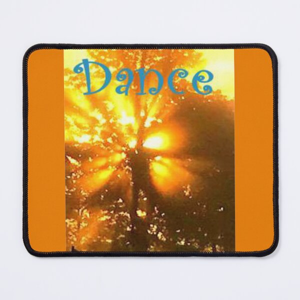 Item preview, Watercolor, of a backlit tree  in glowing orange, showing a man in the branches and the word dance in teal. designed and sold by aswoa.