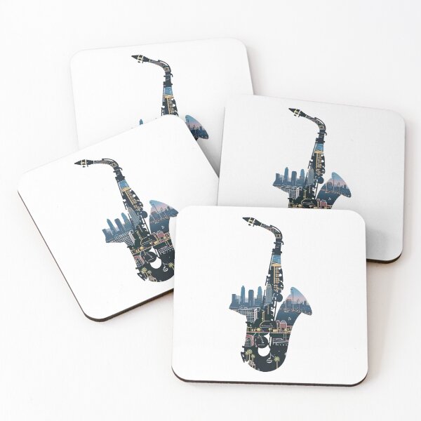 Item preview, Saxophone and cityscape. designed and sold by MagelliShop.