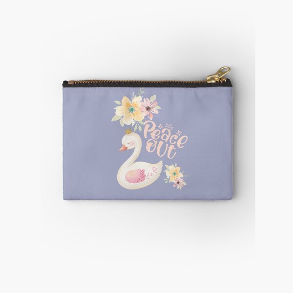 Item preview, Peace Out Watercolor Swan Princess Floral Design designed and sold by SoftLifeClub.