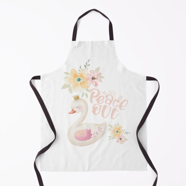 Item preview, Peace Out Watercolor Swan Princess Floral Design designed and sold by SoftLifeClub.