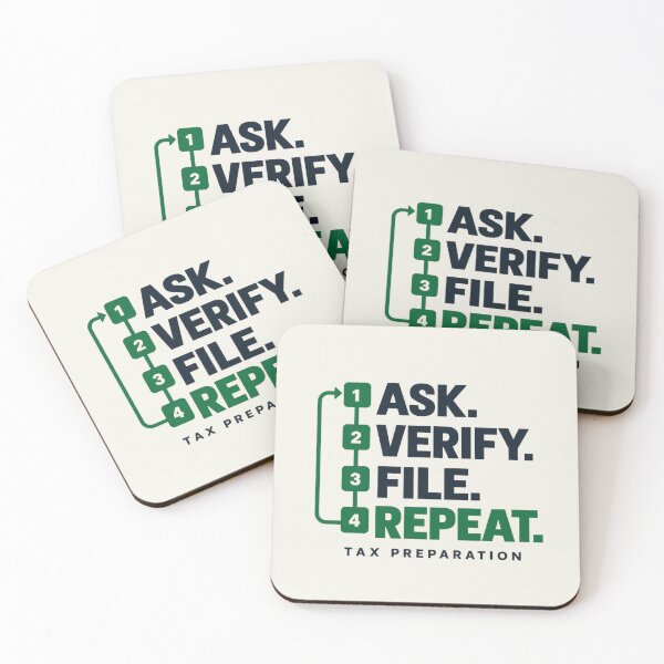 Item preview, Tax Preparer Shirt – Ask Verify File Repeat Tax Season Design designed and sold by astersgraphics.