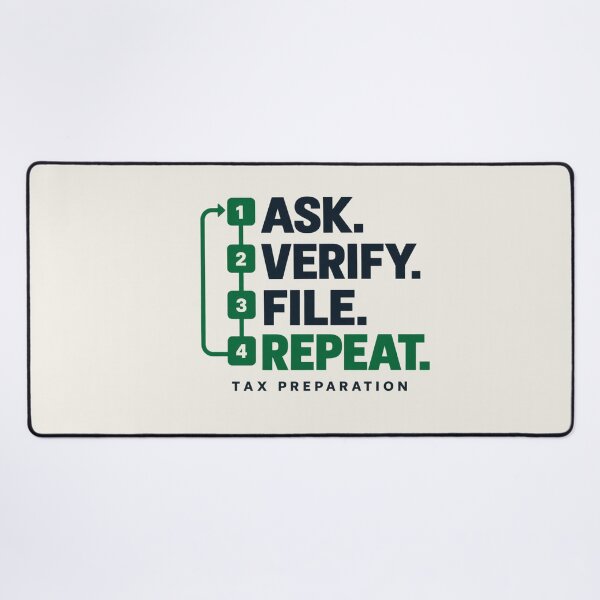 Item preview, Tax Preparer Shirt – Ask Verify File Repeat Tax Season Design designed and sold by astersgraphics.