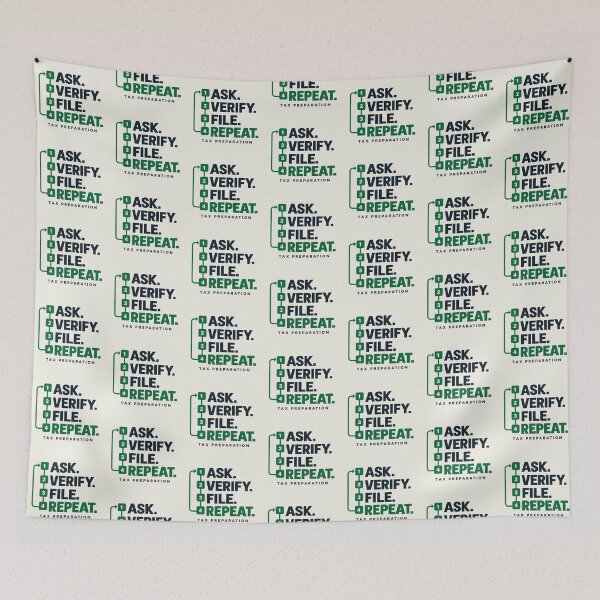 Item preview, Tax Preparer Shirt – Ask Verify File Repeat Tax Season Design designed and sold by astersgraphics.