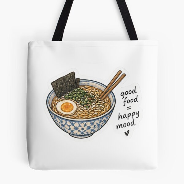 Item preview, Good Food Happy Mood Ramen Sticker – Cute Food Art designed and sold by posteratorshop.