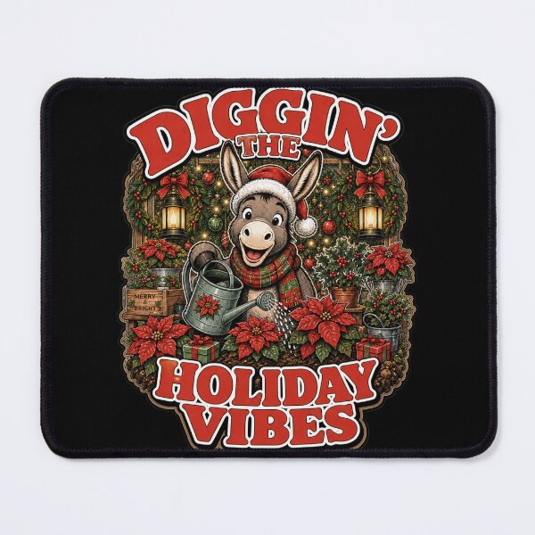 Item preview, Diggin The Holiday Vibes Donkey Gardening Christmas designed and sold by Design Vibras.