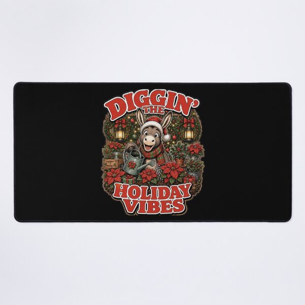 Item preview, Diggin The Holiday Vibes Donkey Gardening Christmas designed and sold by Design Vibras.