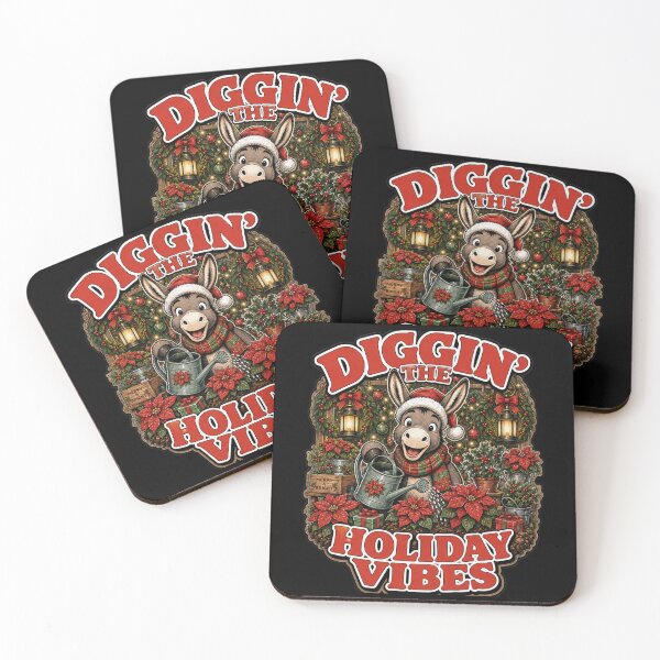 Item preview, Diggin The Holiday Vibes Donkey Gardening Christmas designed and sold by Design Vibras.