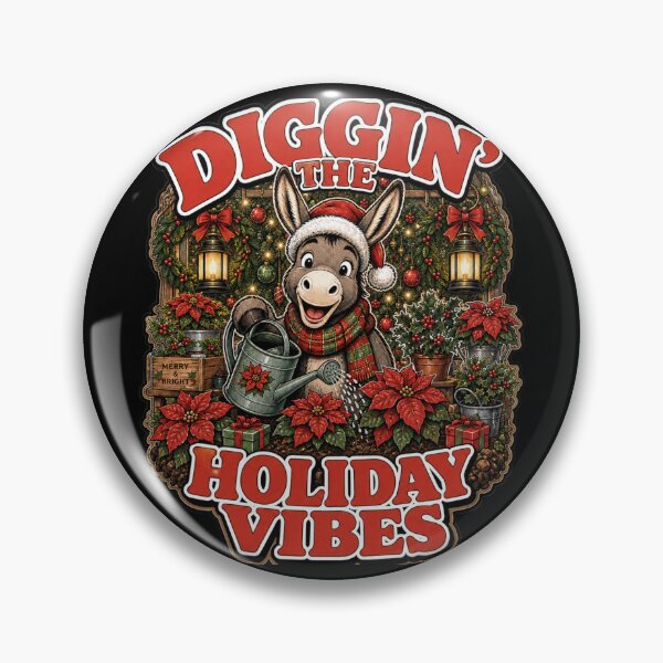Item preview, Diggin The Holiday Vibes Donkey Gardening Christmas designed and sold by Design Vibras.