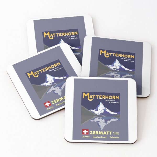 Item preview, Matterhorn Zermatt Switzerland Ski Poster designed and sold by flamesnejme.