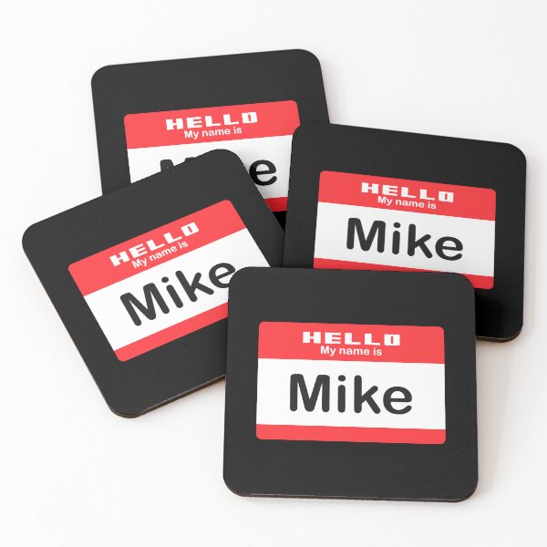 Item preview, Hello My Name is Mike - Red Name Tag designed and sold by Vector-Artist.