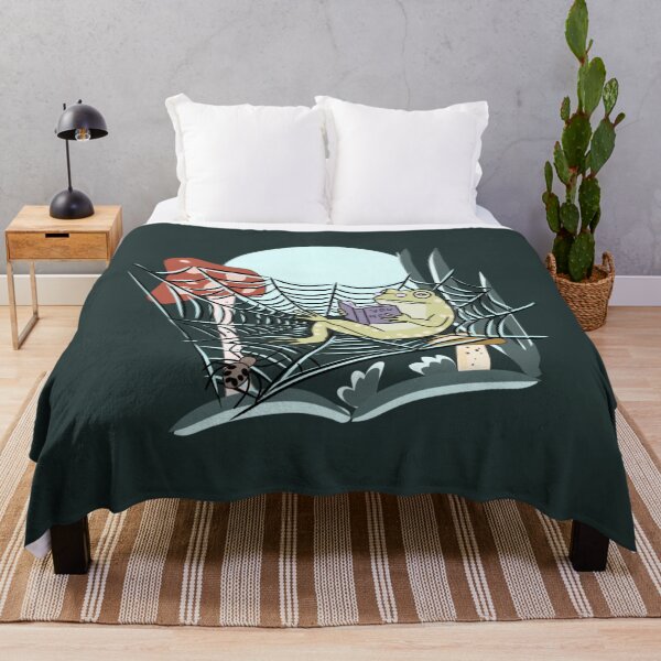 Item preview, Frog Reading Book In Spider Web Vintage Goblincore Dark Academia designed and sold by LeshanArt.