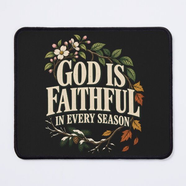 Item preview, God Is Faithful in Every Season Vintage Christian Typography designed and sold by AmiGraph.