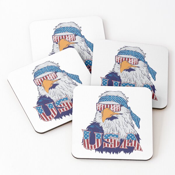 Item preview, Patriotic Eagle USA Flag - American Bald Eagle designed and sold by DGMaxShop.