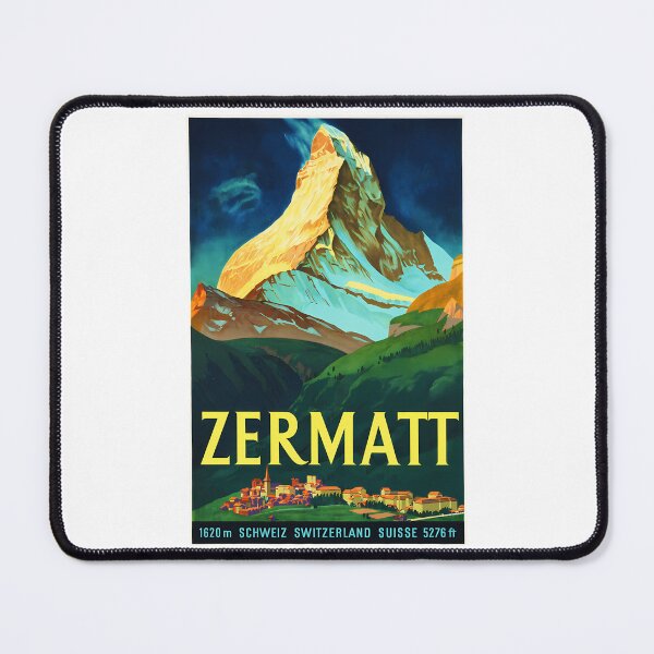 Item preview, Zermatt 1620M Schweiz Switzerland 1933 By Carl Moos Vintage Tourism Poster designed and sold by lizettis.