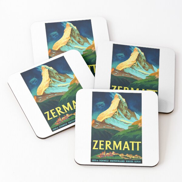 Item preview, Zermatt 1620M Schweiz Switzerland 1933 By Carl Moos Vintage Tourism Poster designed and sold by lizettis.