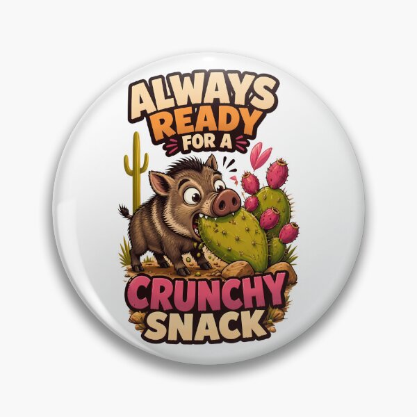 Item preview, Funny Javelina – Crunchy Snack - Collared Peccary & Cactus designed and sold by Art-Arcade6.
