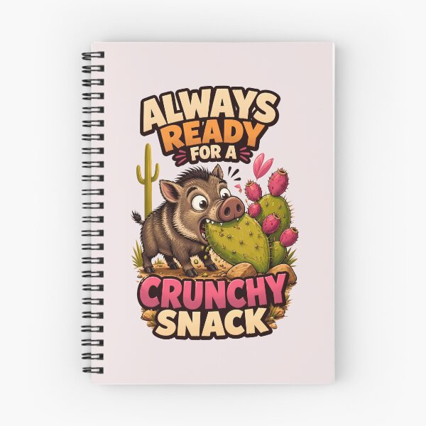 Item preview, Funny Javelina – Crunchy Snack - Collared Peccary & Cactus designed and sold by Art-Arcade6.